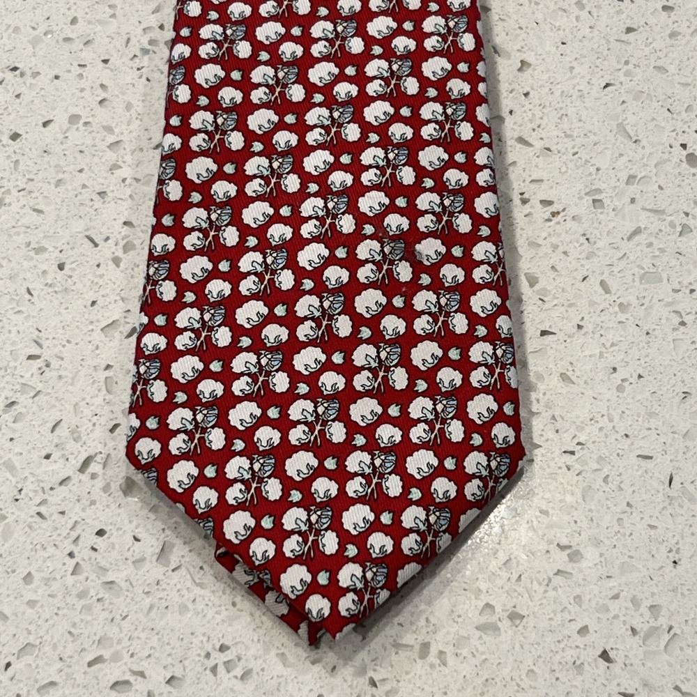 BOY'S VINEYARD VINES MADE IN U.S.A. RED/WHITE/Blue Cotton  PATTERN TIE